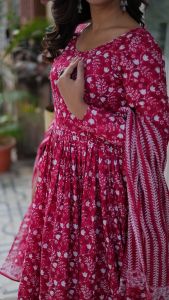[PRE ORDER] {GOWN+DUPPATA+BOTTOM SET COLLECTION} SIZE:-M TO 2XL FABRIC : Pure Cotton ~ Delivery Lead Time : 10 days