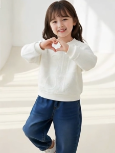 [MOD KIDS] เด็กแขนยาวด้านบนสบายหลวมพักผ่อนลมเสื้อกันหนาวสำหรับเด็กชายและเด็กหญิง