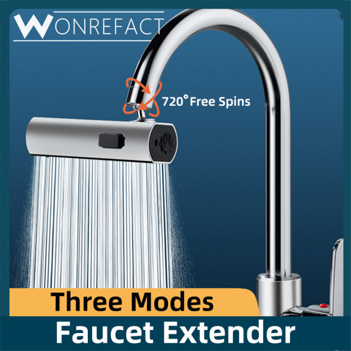 3 Mode Kitchen Faucet Aerator, Sink Faucet Splash Extender, 360 Degree Rotatable Faucet Sprayer Head Anti Splash Tap Shower Water Saving P 30177719