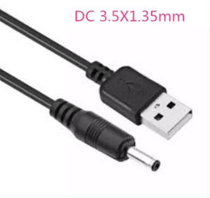 สายเคเบิล USB 2.0 Male A To DC 3.5mm x 1.35mm Plug DC Power Supply Cable