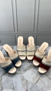 GW High Heels Gliters Chunky Platform Mules Fashion Korea H9887