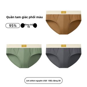 Quần lót nam tam giác AIMO vải cotton kháng khuẩn thoáng khí