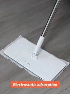 Ecoco Disposable Electrostatic Dust Mop Flat Mop Oversize Mophead for Cleaning Dust Fiber Hair