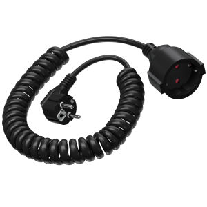 2/3/5/8/10m European Extension Cord Schuko Plug Power Extension Cable Male to Female Power Socket 230V/16A IP20 Spiral cable