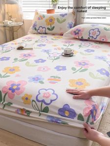 Violet | Cotton Print Mattress Protector Single Double Bed