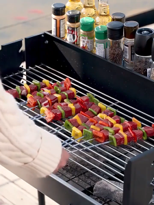 Folding charcoal barbecue grill portable outdoor barbecue grill barbecue pit charcoal barbecue grill smoker barbecue grill grill for gardens patios camping beaches balconies and entertainment.