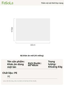 FaSoLa | Bàn Ăn Trưa Một Lần Sử Dụng Chống Nước Chống Dầu