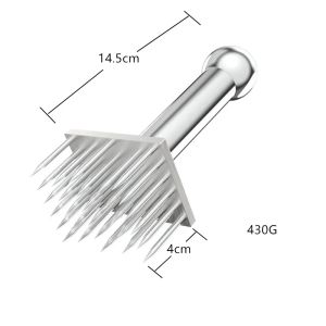 Kitchen Loose Tender Meat Needle Stainless Steel Profession Cooking Meat Tenderizer Tool for Beef Tender Steak Pork Chop Hammer