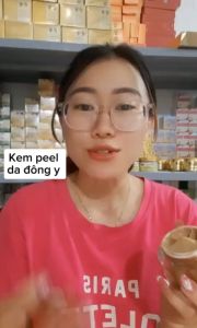 (tặng kèm bột rửa mặt) Kem peel da mụn mộc thiên phát đẩy mụn ẩn mụn bọc đào thải sạch mụn bong da sau 10-15 ngày