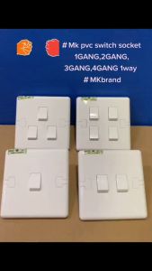 MK PVC 1GANG 2WAY SWITCH SOCKET 13A Mk (E8871-WHI)