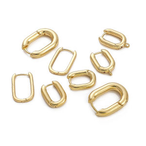 1Pc 14K Gold Plated Brass U Shape French Style Hook Erring for Women Girls Fashion Jewelry