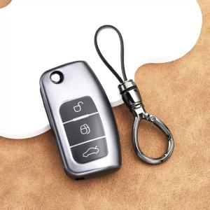 TPU Car Flip Key Case Cover for Ford Fiesta MK7 Focus 2 C-Max Ecosport S-Max Fusion Mondeo Keyless Protector Shell Accessories