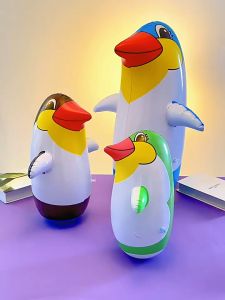 S/M/L Inflatable punching penguin inflable punching toy animal balloon inflatable tumbler penguin dancing penguin for kids children swimming pool toys indoor outdoor play