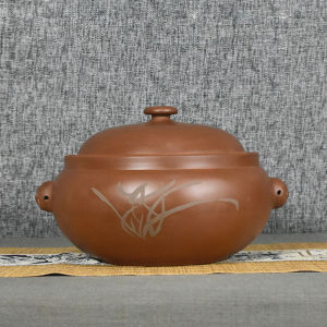 Steam Pot Chicken Steamer Purple Pottery Steamer Steamer Jianshui Purple Pottery of Yunnan Purple Pottery Steamer Steaming Plate For Home Steamer Slow Cooker Sand Soup