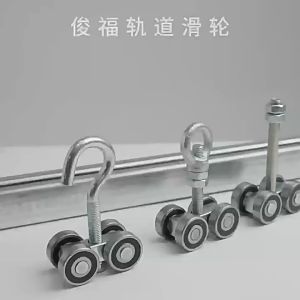 M12x80 Steel Tile Roller Wheel Industrial Sliding Door Hanging Rail Bearing Wheel Iron Pulley