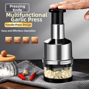 TAOKOU | Multipurpose Garlic Press Manual Kitchen Stainless Steel Chopper