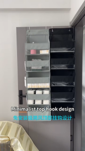 Thickened version non-woven fabric foldable hanging storage bag simple style closet bathroom wall type debris storage bag