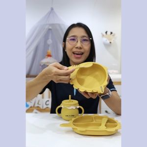 MISTER FOX ถ้วยชาม จาน ช้อมส้อม แก้วน้ำหัดดื่ม สำหรับเด็ก 6 เดือนขึ้นไป