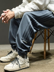 SZON | Trendy Spliced Side Stripe Loose Drawstring Jogger Pants