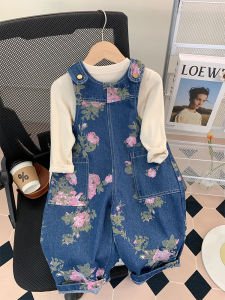 Princess Style Childrens Denim Pants Autumn Fashionable Girls Clothing High Waist Long Trousers Casual Other Material