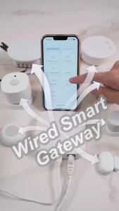 MOES | MOES Tuya Smart Multi-mode Gateway ZigBee 3.0 WiFi Bluetooth Mesh Hub Work with Smart Life App Voice Control Alexa Google Home