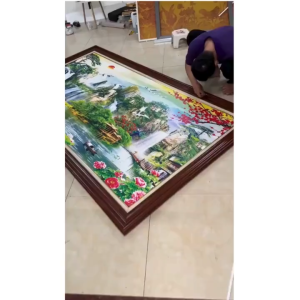 Sunny Decor Tranh Phố Xưa Tráng Gương Khung Gỗ 7cm - Trang Trí Phòng Khách Quà Tặng Tân Gia Ý Nghĩa Có Khổ Lớn in theo