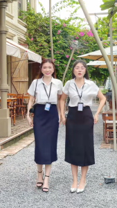 [MUA 2 GIẢM 25K] Chân váy nữ bút chì đính nút thời trang GUMAC LVE0107