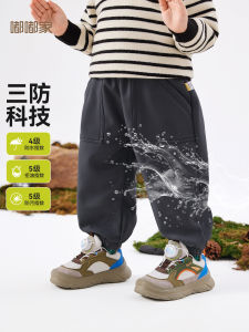 Outdoor Function Pants Childrens Fleece Lined Casual Trousers for Boys And Girls Winter Baby Clothes Long Pants Korean Style