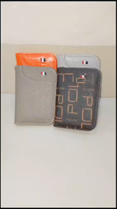 Bowen 4343 Dompet Kartu Tipis Keren Bahan PU Leather Tampilan Kulit Jeruk Elegan Cantik Untuk Pria Wanita