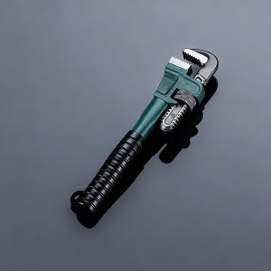 8/10/12/14 Inch Heavy-Duty Steel Pipe Wrench Set Adjustable Straight Plumbing Wrench with Soft Grip Handle