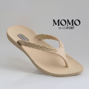Sendal Jepit Wanita GOFORT MOMO OATMEAL Sandal Japit Cewek Dewasa Karet Premium Simple Elegan Model Teplek Tali Flat Terbaru Ringan Anti Slip Awet Kuat