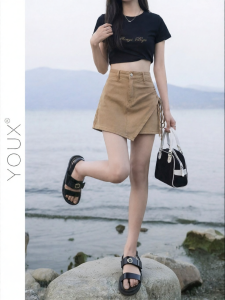 YOUXIANG | Quần Short Chân Váy Nếp