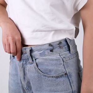 Gratis Ongkir - Kancing Jeans Logam Simpel / Kancing Jeans Adjustable Motif Bunga Daisy