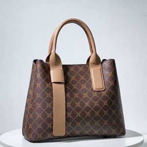 Handbag Retro Monogram Crossbody Bag for Women Fashionable High Capacity Commuter Tote Bag