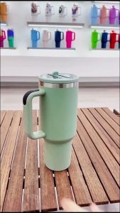 【T06】Tumbler Lipat Straw 304 Stainless Steel 1200ml Car Mug Bottle Travel Thermos Cup Leakproof Water Bottle