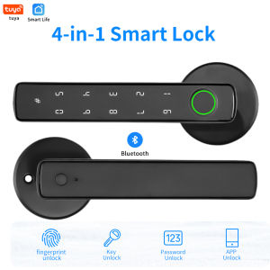 Tuya Door Lock Smart Life APP / Fingerprint / Key / Password Unlock Apartment Hotel Support Smart Home Electronic Door Lock