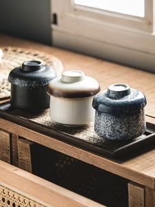 Chinese Ceramics Tea Cup with Lid Afternoon Tea Gongfu Style Vintage Aesthetic Small Water Cup for Home Use Handmade Craft