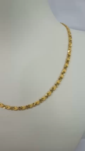 Poh Heng Jewellery 24K Eternal Heart Chain Necklace in Yellow Gold [Price By Weight]