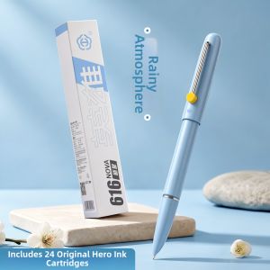 HERO | Engraving Service Writing Pen for Primary School Students No-erase Dark Tip Interchangeable Ink Cartridges