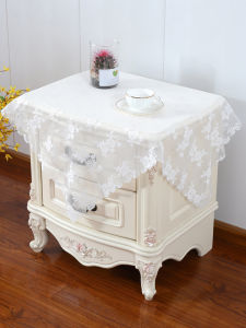 Pure White Lace Tablecloth Appliance Cover Universal Decorative Cloth for Microwave Oven TV Refrigerator Washing Machine