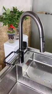 304 Stainless Steel Kitchen Faucet: Pull Type Spray & 360 Degree Rotating
