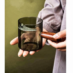 Heat-resistant Borosilicate Black Filtering Tea Set