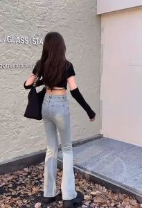 กางเกงยีนส์ขาม้า รุ่นคลาสสิค กางเกงยีนส์ผู้หญิงเนื้อผ้าดีผ้ายืดนิ่ม ผ้ายืดทรงสวย มีถึงไซส์ XS-2XL พร้อมจัดส่งจ้า 💚🤟