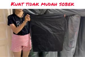 Kantong Plastik Sampah / Kantong Sampah Trash Bag Hitam LDPE 80X100CM Waterproof Mudah Digunakan