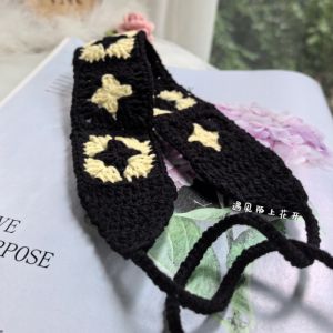 ผ้าคลุมผมแบบหนาปานกลางทำจากเส้นด้ายถักสำหรับผู้หญิง ทรงเรียบง่าย เครื่องประดับผมแฟชั่นสำหรับสวมใส่ในฤดูใบไม้ร่วง