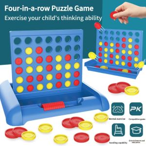 3D four-in-a-row early education intelligence parent-child interactive four-piece chess desktop game chess toy