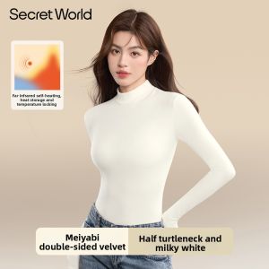 Secret World | Semi-high Collar Warm Long Sleeve Base Layer for Women