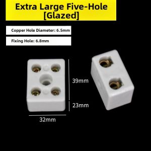 High Temperature Resistant Insulating Ceramic Connector Five Terminals