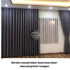 Hordeng Jendela Murah Aestetic Embos Panjang & Pendek