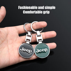 Jeep | 1Pcs Car Emblem Keychain Metal Key Ring Accessories For Jeep Renegade Compass Grand Cherokee Wrangler Patriot Rubicon Liberty